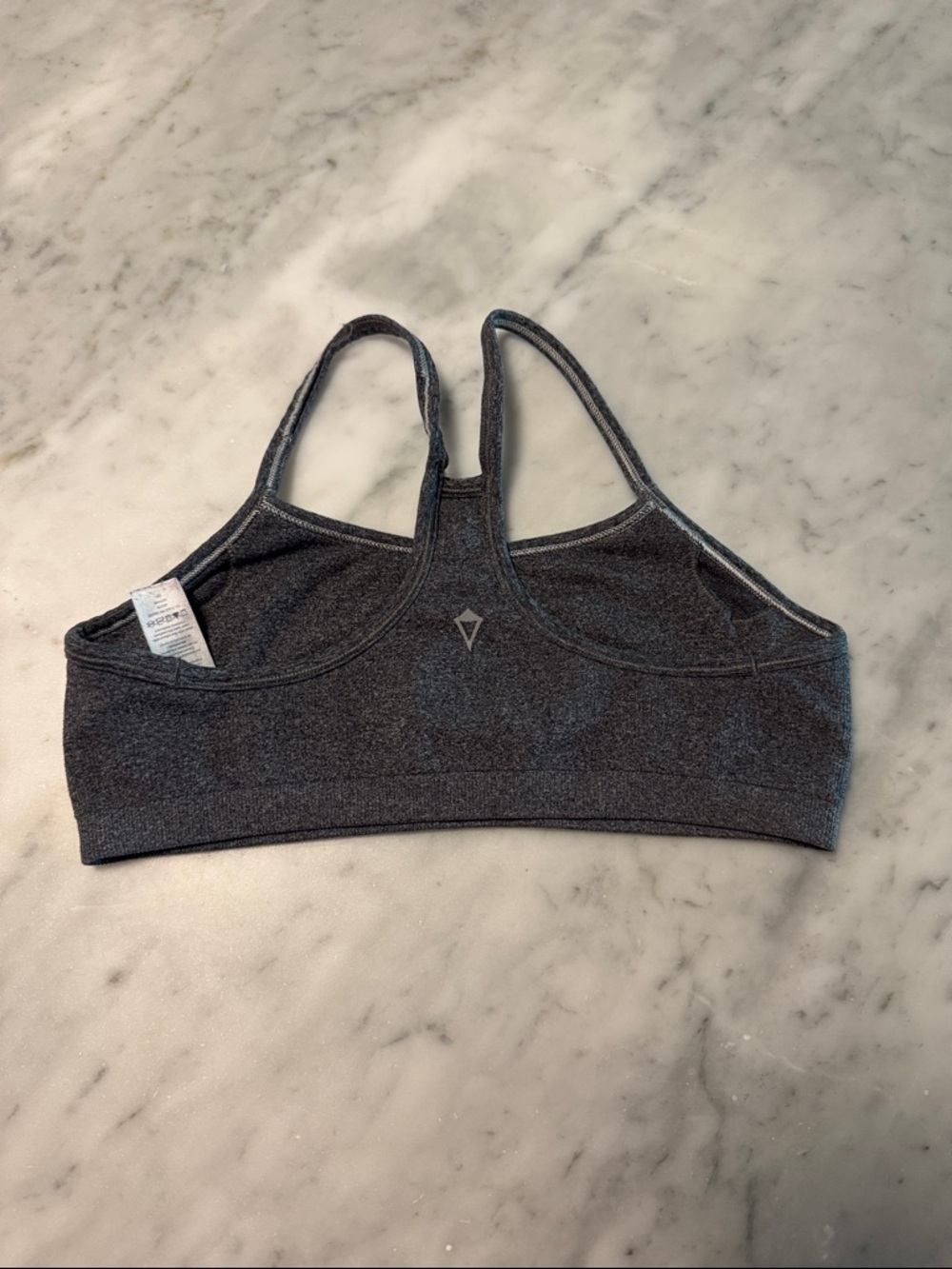 Ivivva Heather Charcoal Sports Bra in Dark Gray